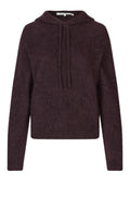 Dark purple hoodie on a light gray background