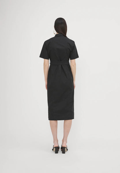 SS24 - Marella Rafia Shirt Dress in Black