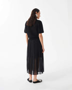 Eris Perforated T-Shirt with Chain and Crystal Collier