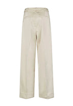 Beige wide-leg pants on a white background