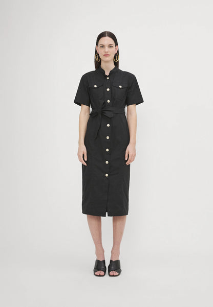 SS24 - Marella Rafia Shirt Dress in Black