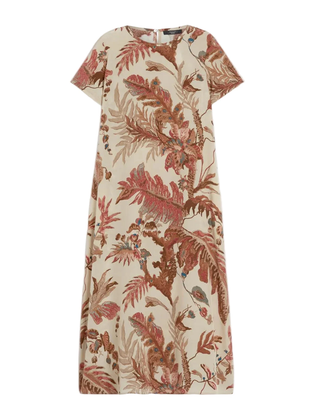 Floral patterned dress on a white background revere silk dress max mara weekend 