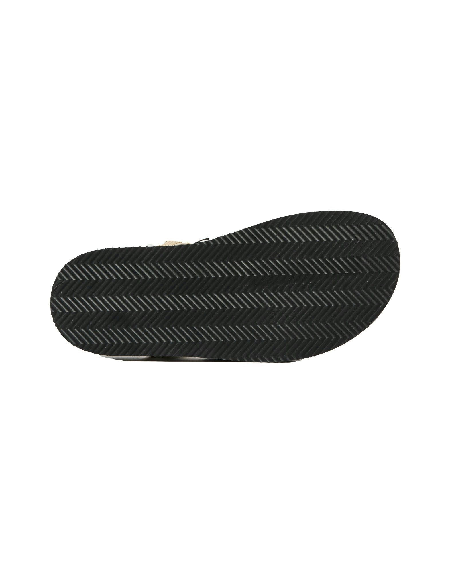 Black sandal sole on a white background