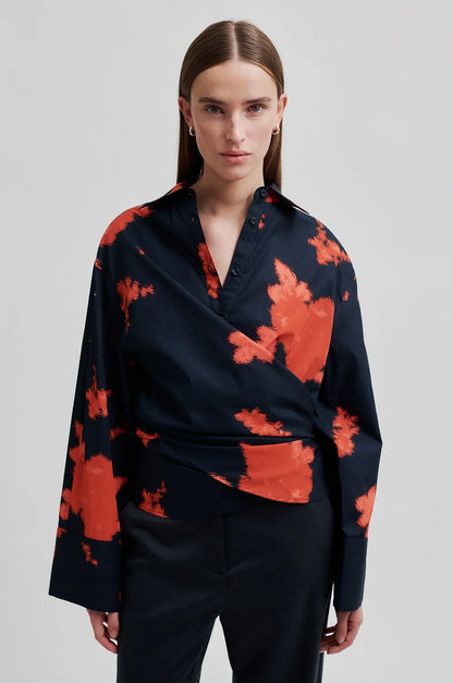 Denza Floral Shirt Pumpkin