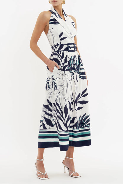 Aurerlia Halter Midi Dress