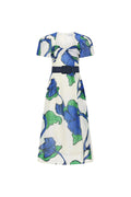 Rebecca valance blue ivy midi dress white dress floral print 