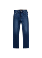 Blue jeans on a white background