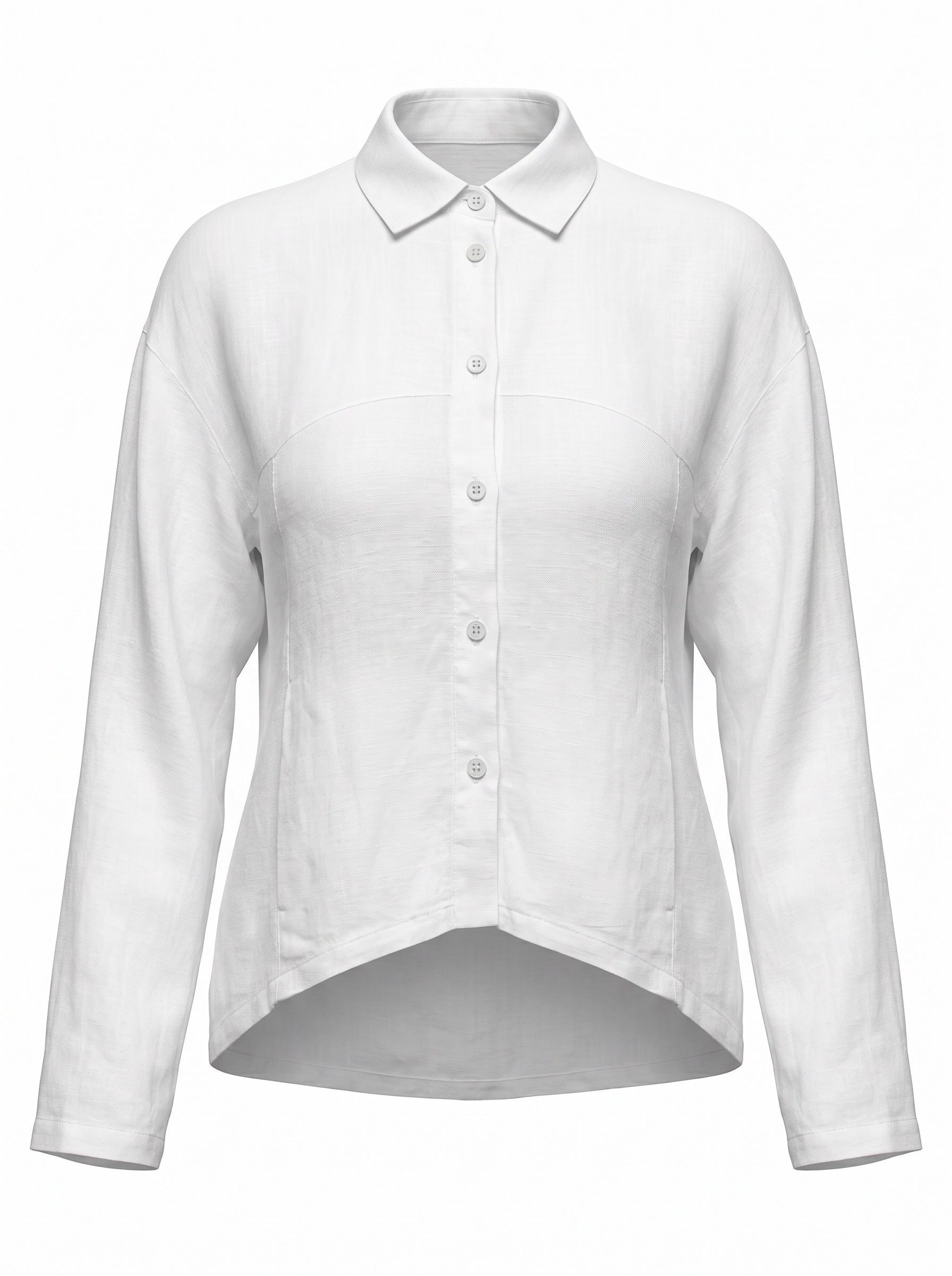 Linen shirt, soft line with shirt collar
