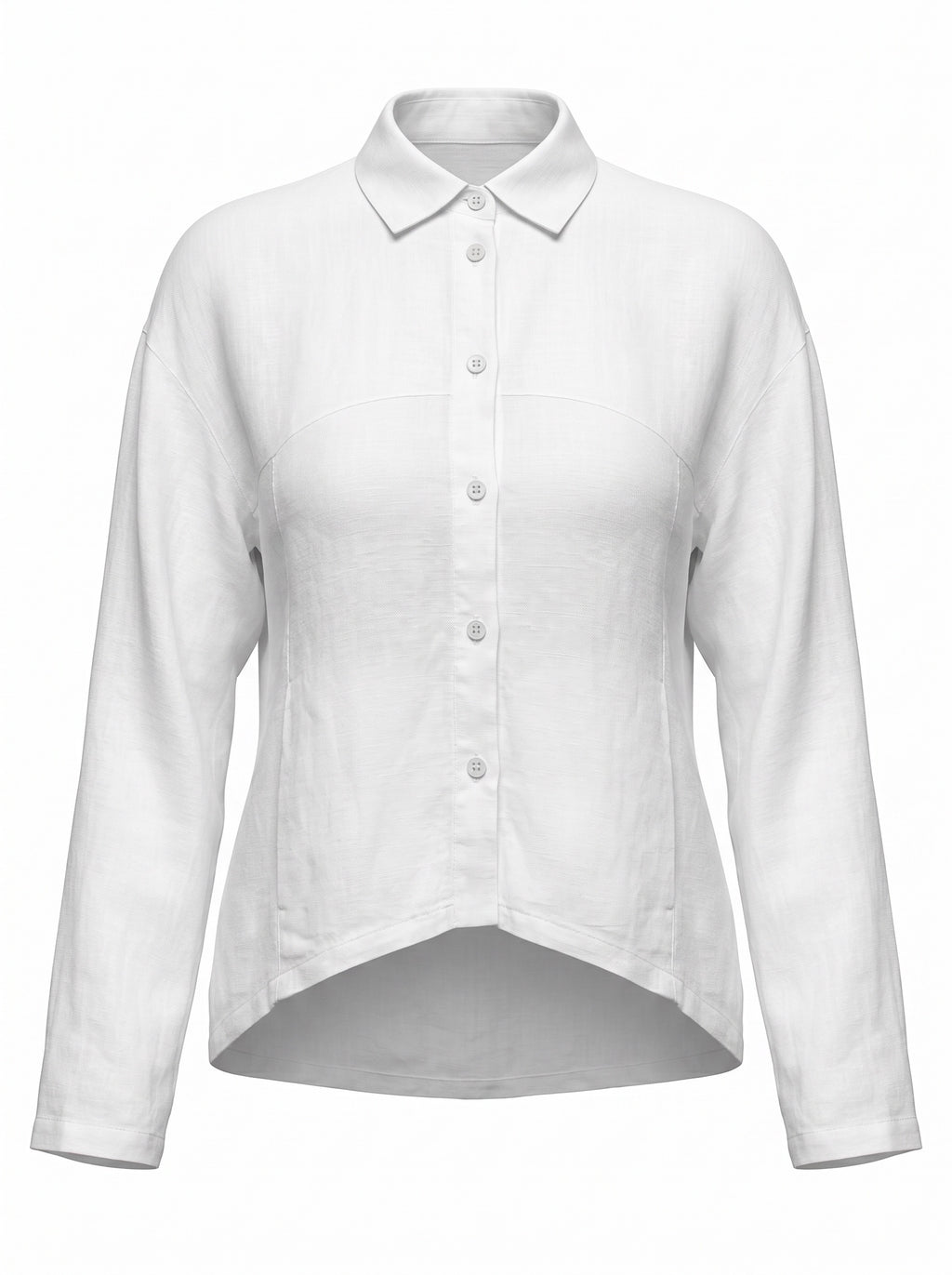 Linen shirt, soft line with shirt collar