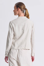 Stretch linen and viscose jacket
