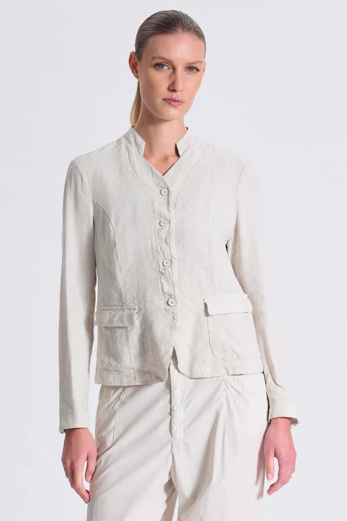 Stretch linen and viscose jacket