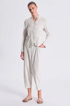 Stretch linen and viscose jacket