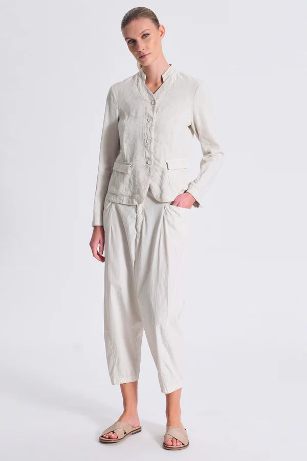 Stretch linen and viscose jacket