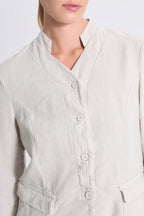 Stretch linen and viscose jacket