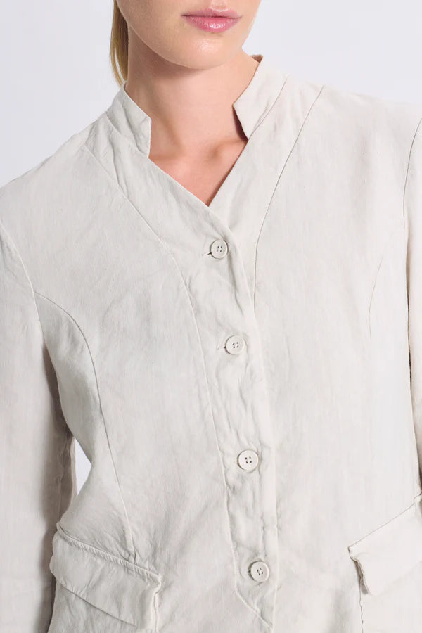 Stretch linen and viscose jacket