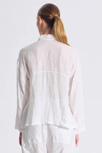 Linen shirt, soft line with shirt collar
