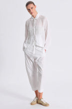 Linen shirt, soft line with shirt collar