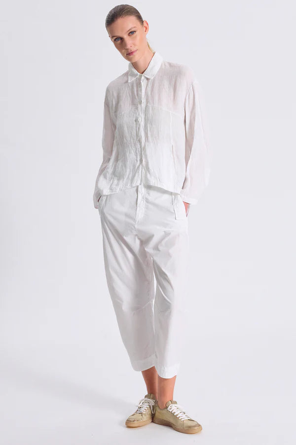 Linen shirt, soft line with shirt collar