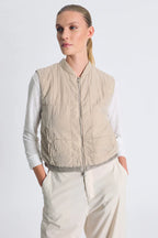 Gilet imbottito in misto seta regular fit