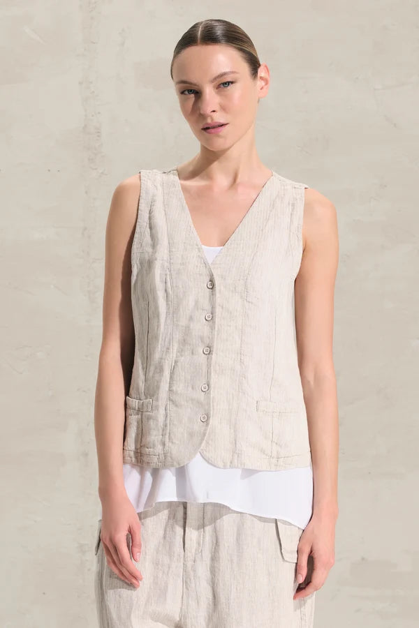 vest striped linen by transit
1018. CFDTRDA102.102 | SAND