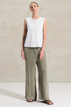 Wide-shoulder tank top mercerized cotton