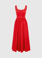 Colleen Midi Dress in Scarlet