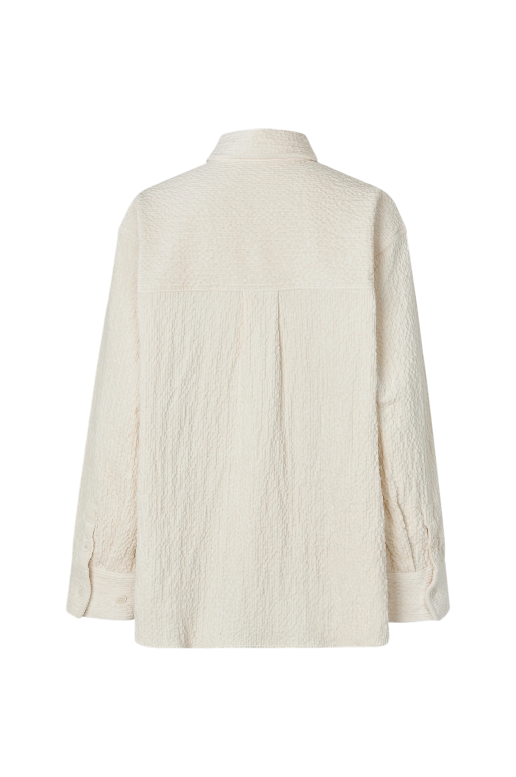 Beige textured shirt on a white background