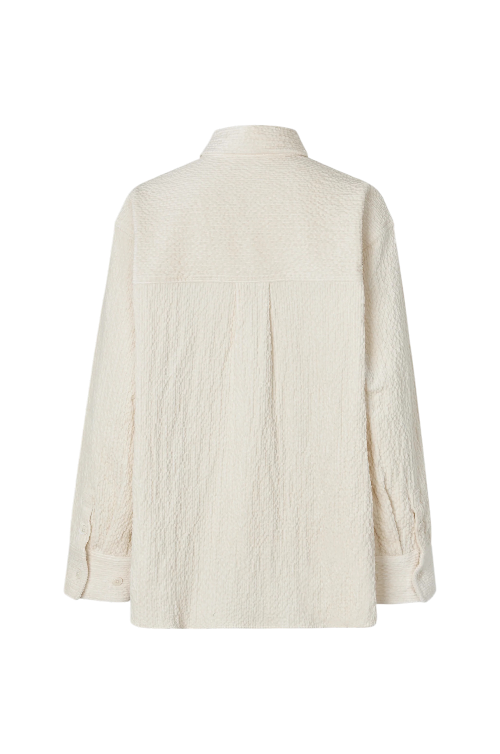 Beige textured shirt on a white background
