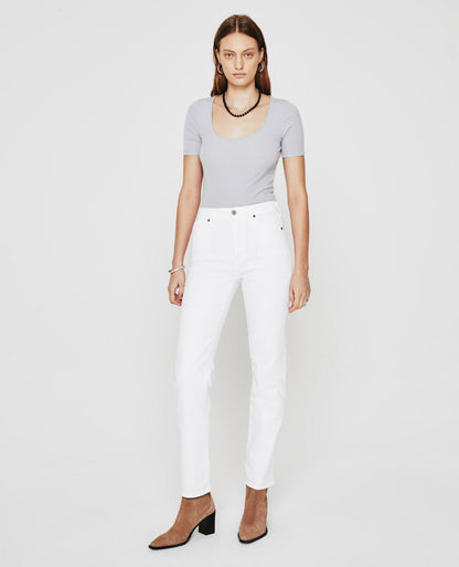 AG Jeans - Alexxis Straight Leg High Rise in White