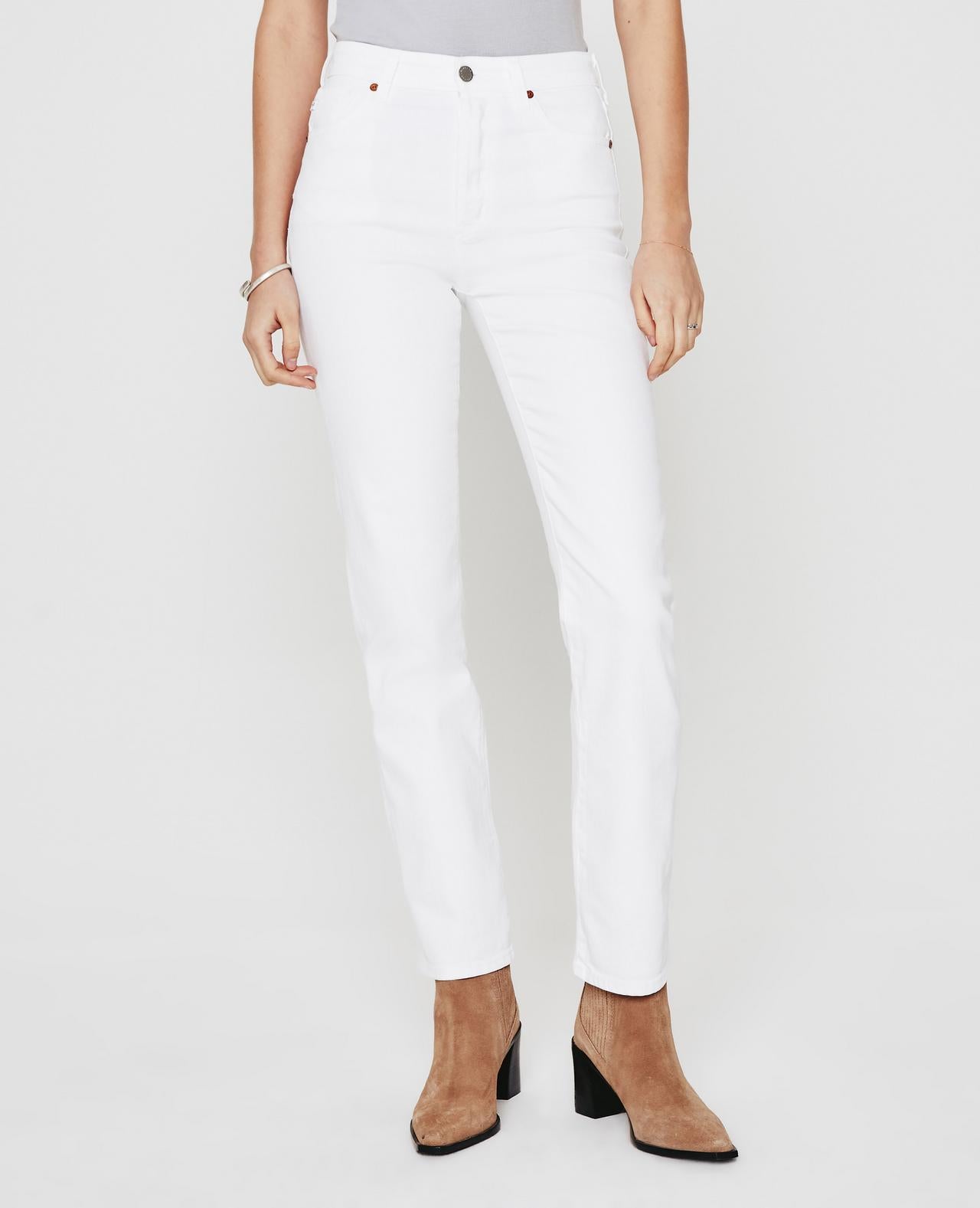 AG Jeans - Alexxis Straight Leg High Rise in White