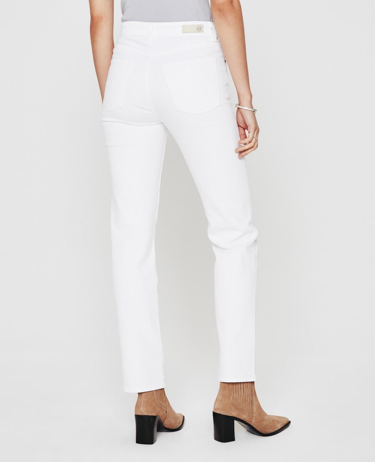 AG Jeans - Alexxis Straight Leg High Rise in White