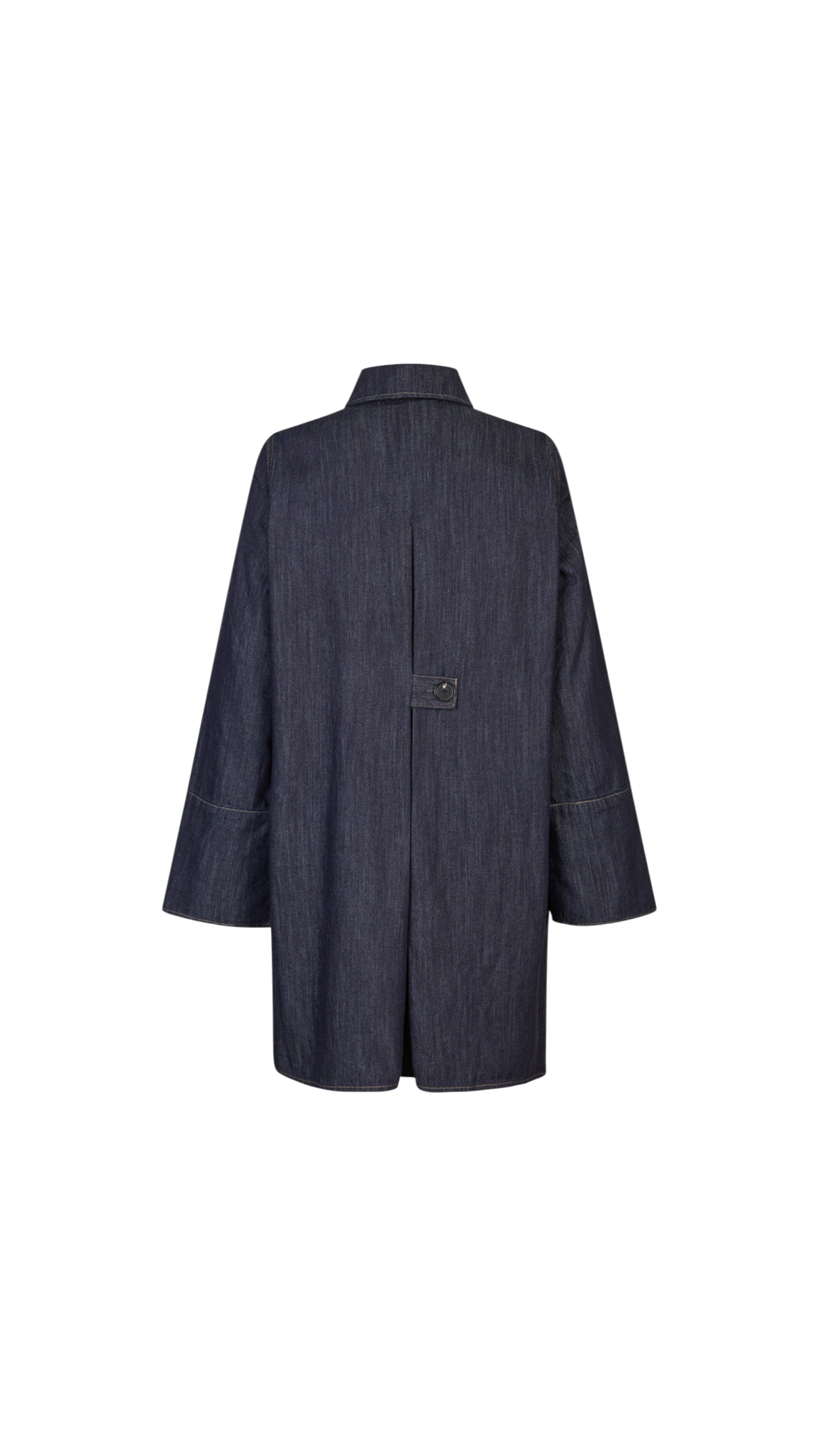 Dark blue coat on a white background