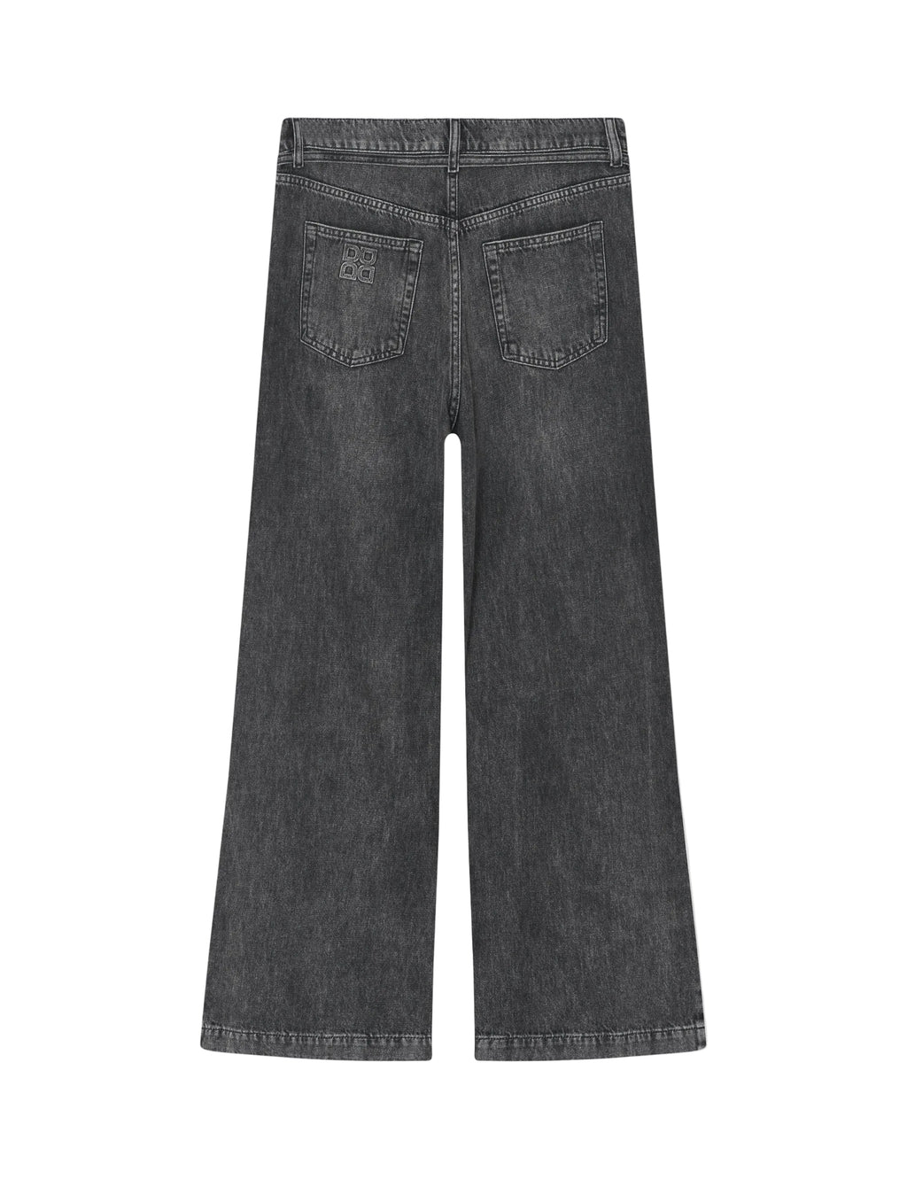 Black jeans on a light gray background