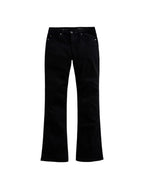 Black jeans on a light gray background