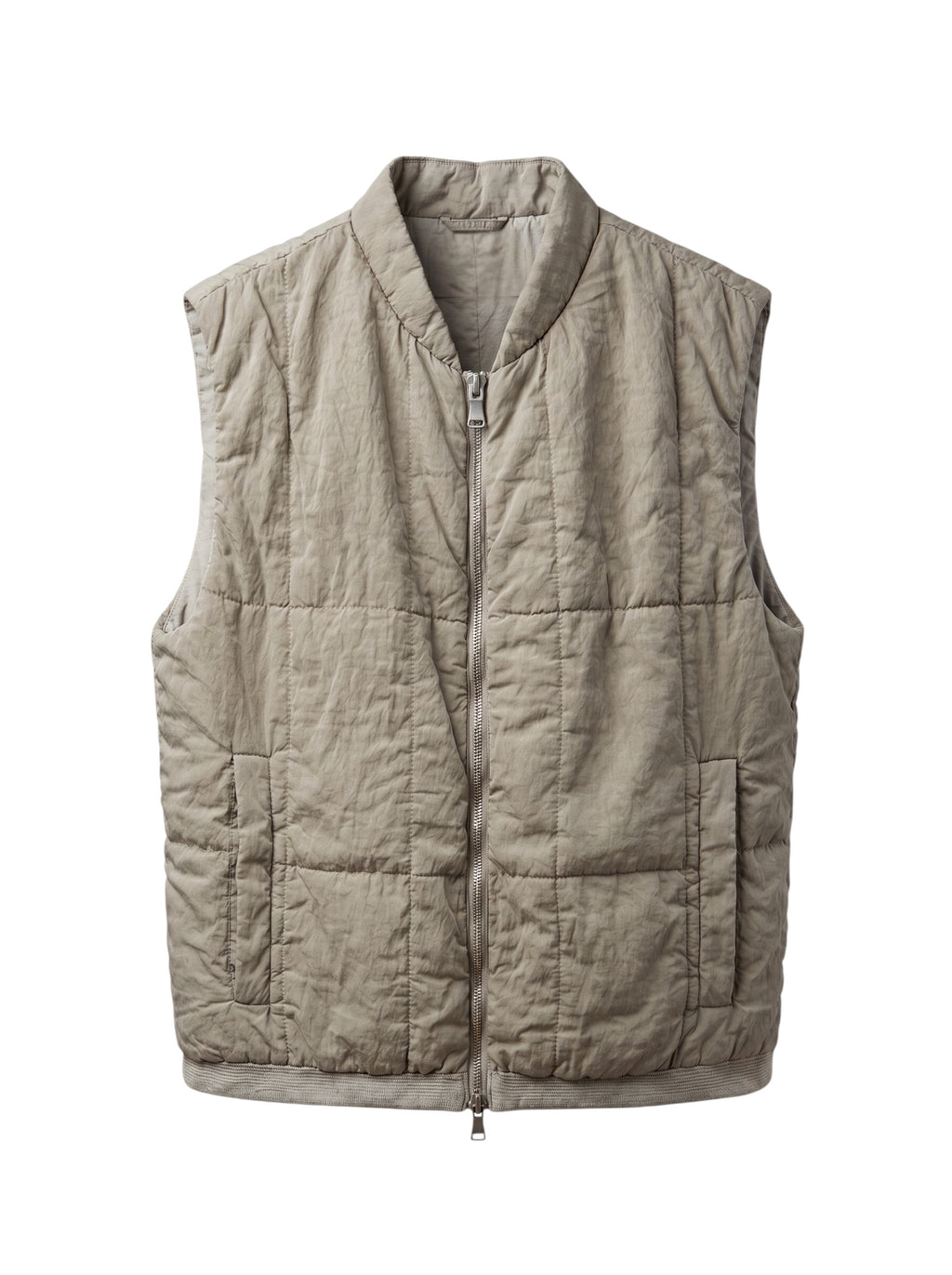 Gilet imbottito in misto seta regular fit