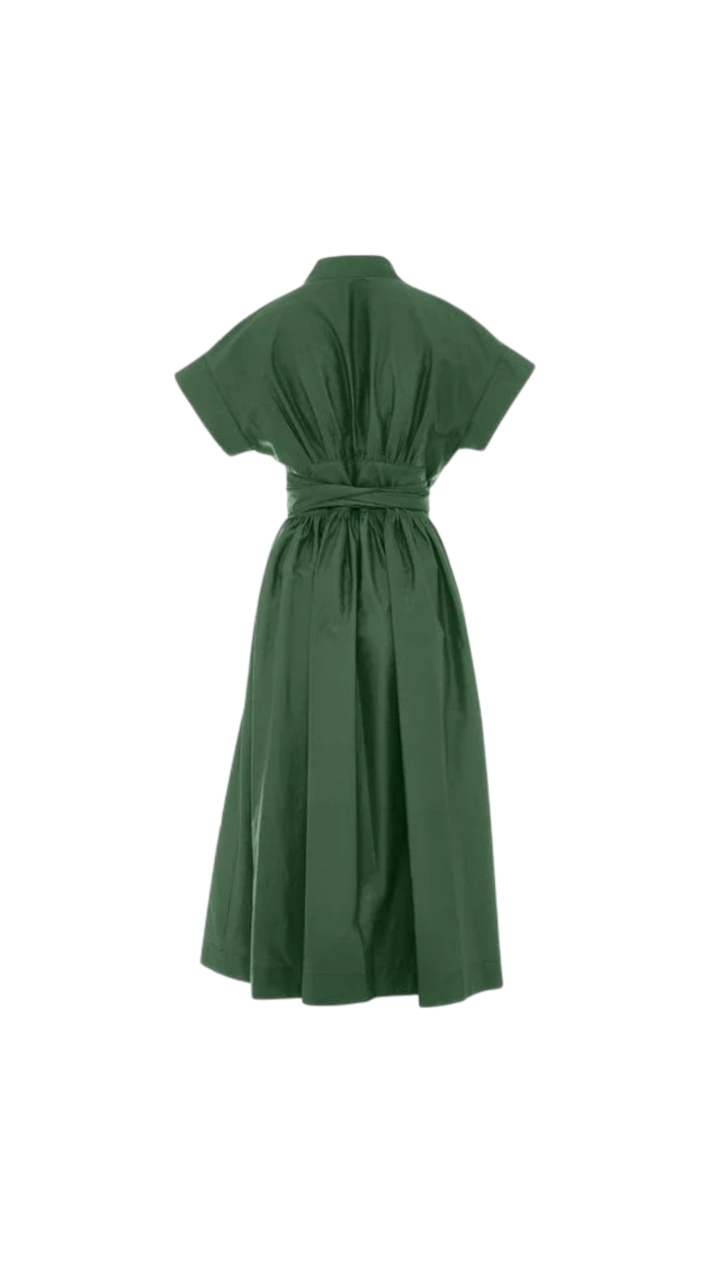 Green dress on a white background