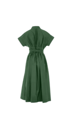 Green dress on a white background
