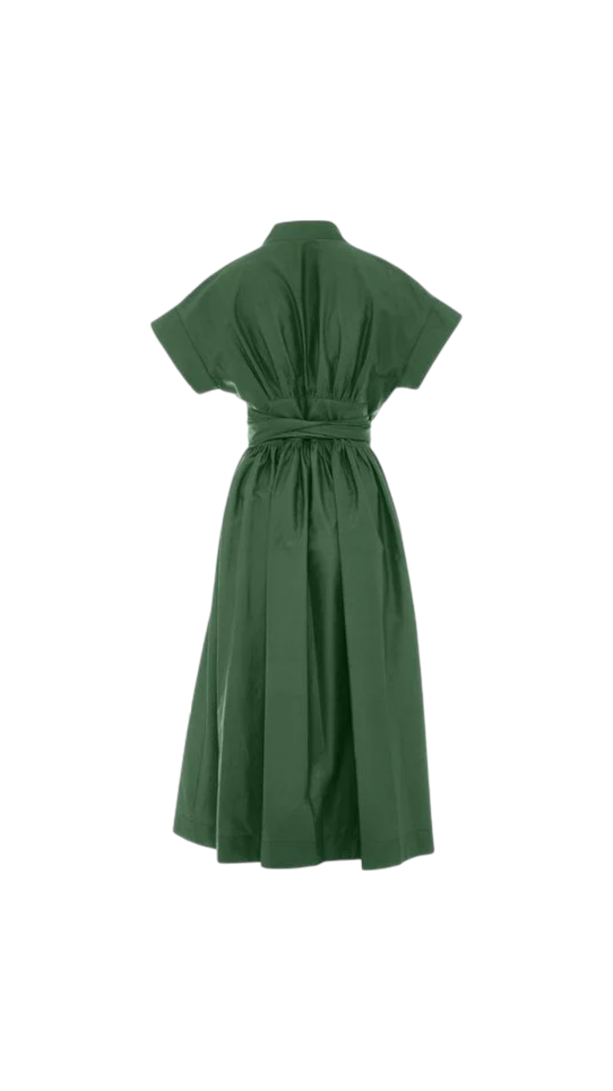 Green dress on a white background