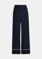 Wide Leg Pants Contrasting Trim