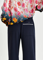 Wide Leg Pants Contrasting Trim