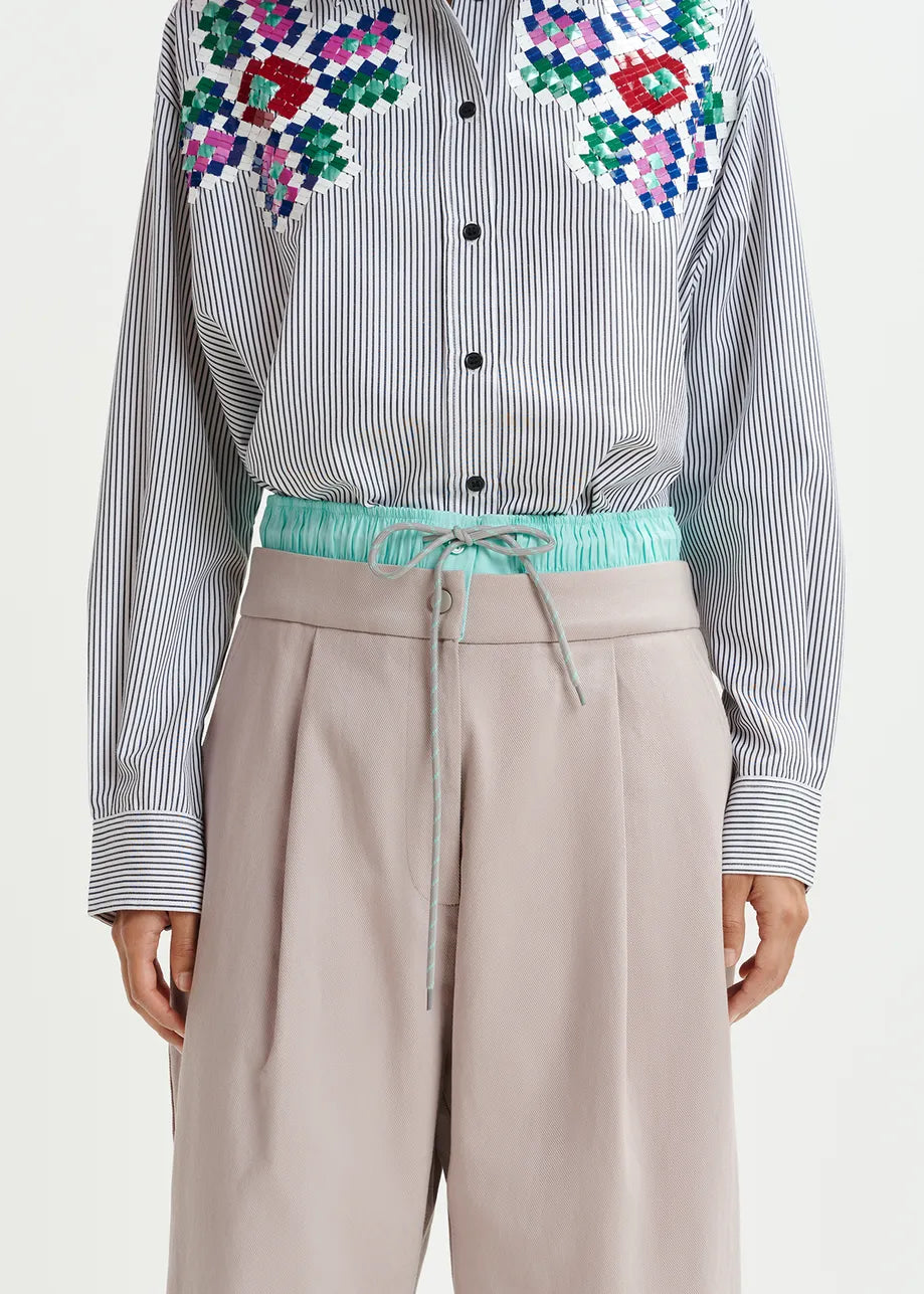 Hip Double Waist Pants