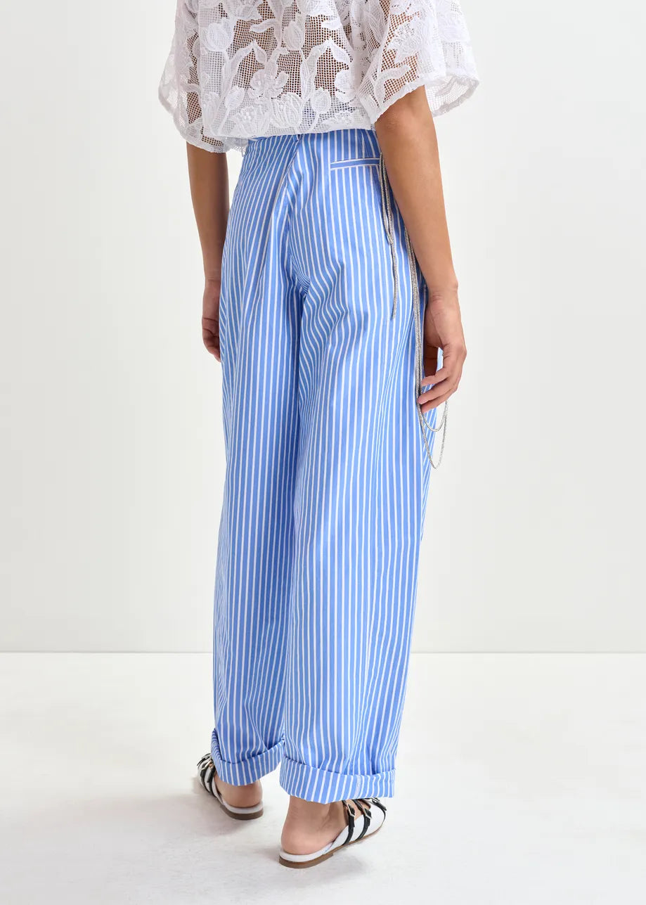 Hoek  tapered-leg pants with rhinestone belt