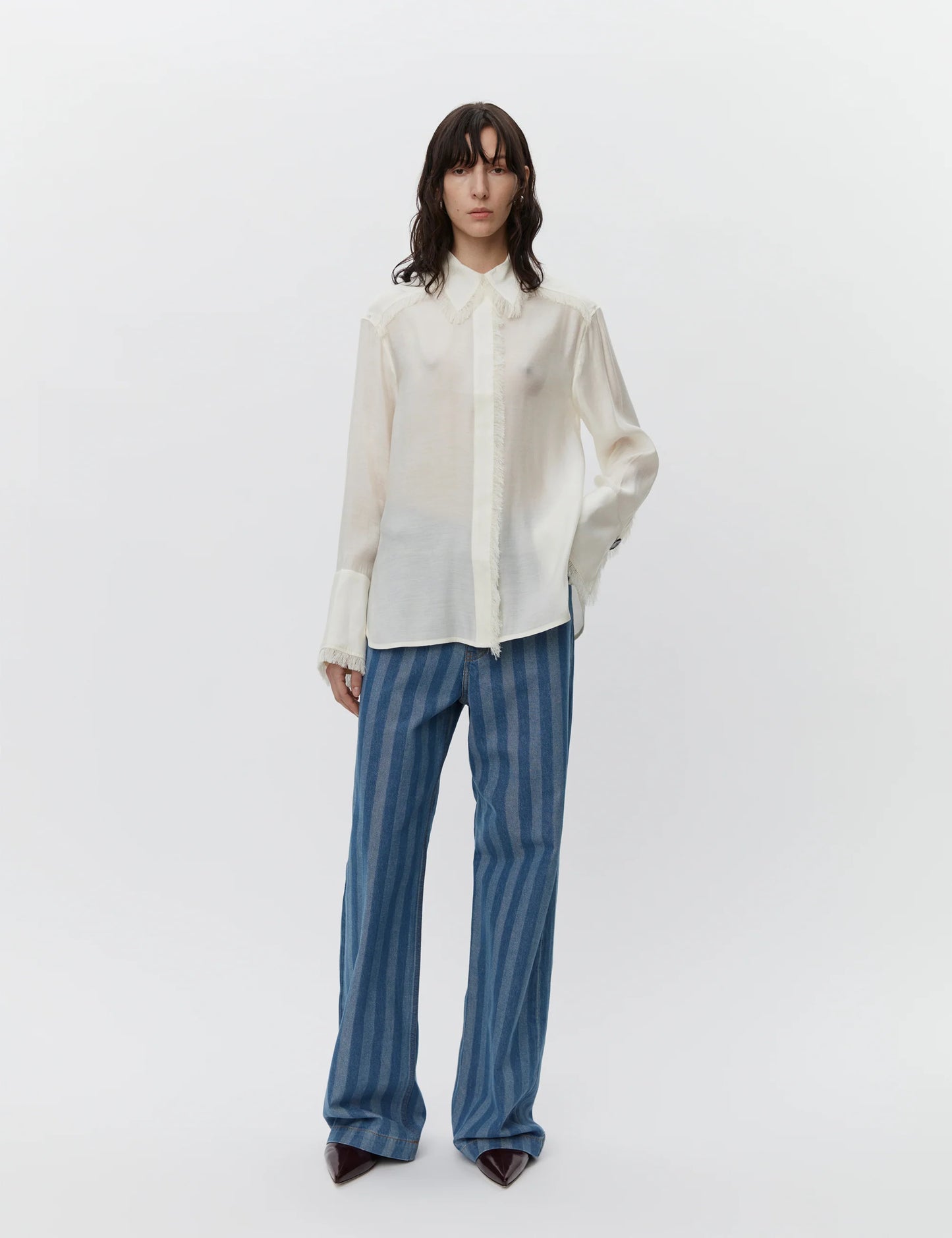 AW24 Day Birger et Mikkelsen - Havana Fringe Shirt in Vanilla Ice