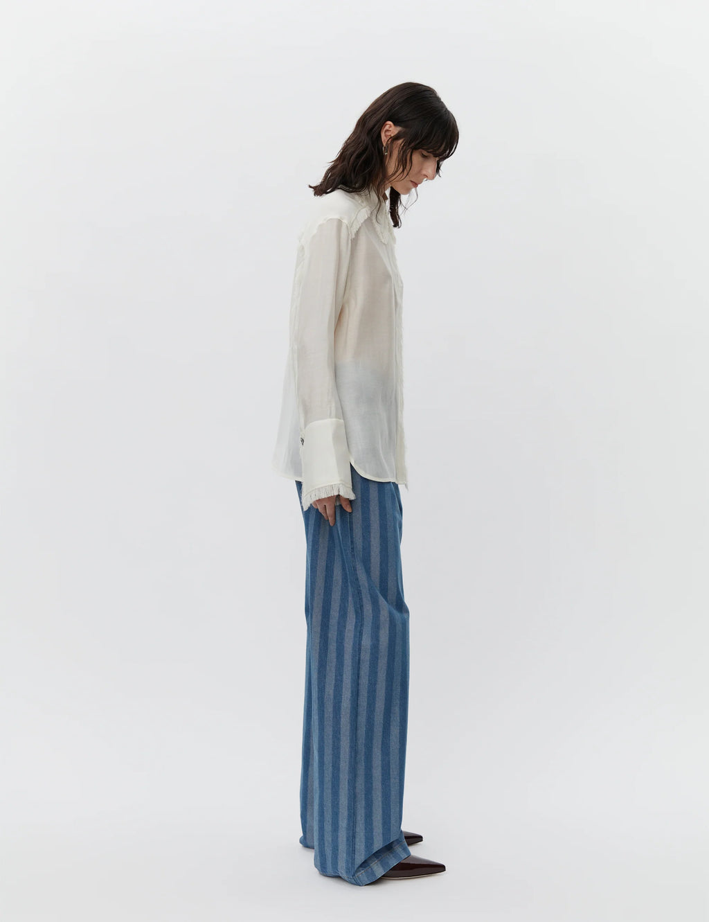 Havana Fringe Shirt in Vanilla Ice