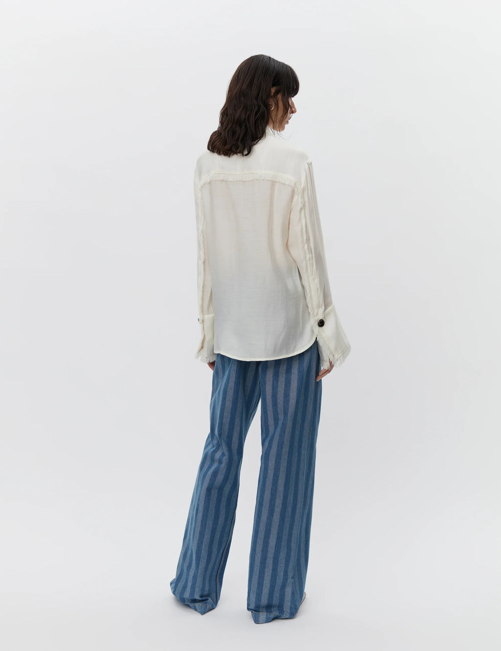 Havana Fringe Shirt in Vanilla Ice