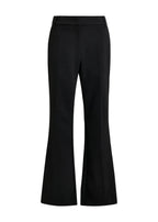 Black flared pants on a white background