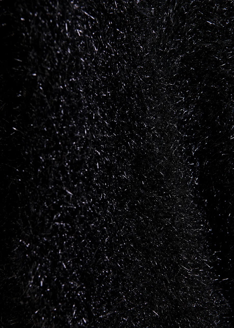 Black textured fabric pattern