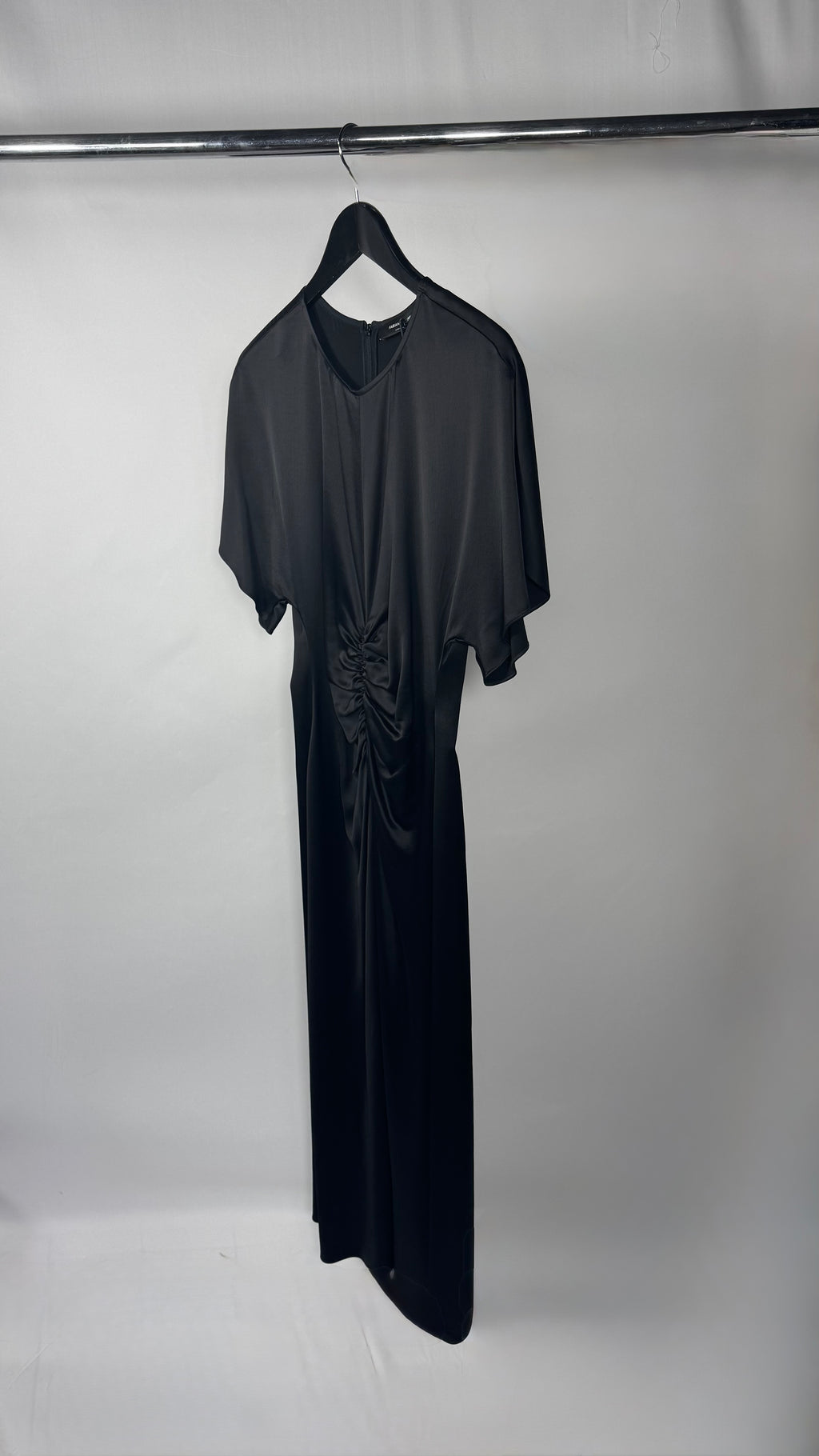 Satin Dress with Ruching