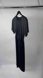 Satin Dress with Ruching
