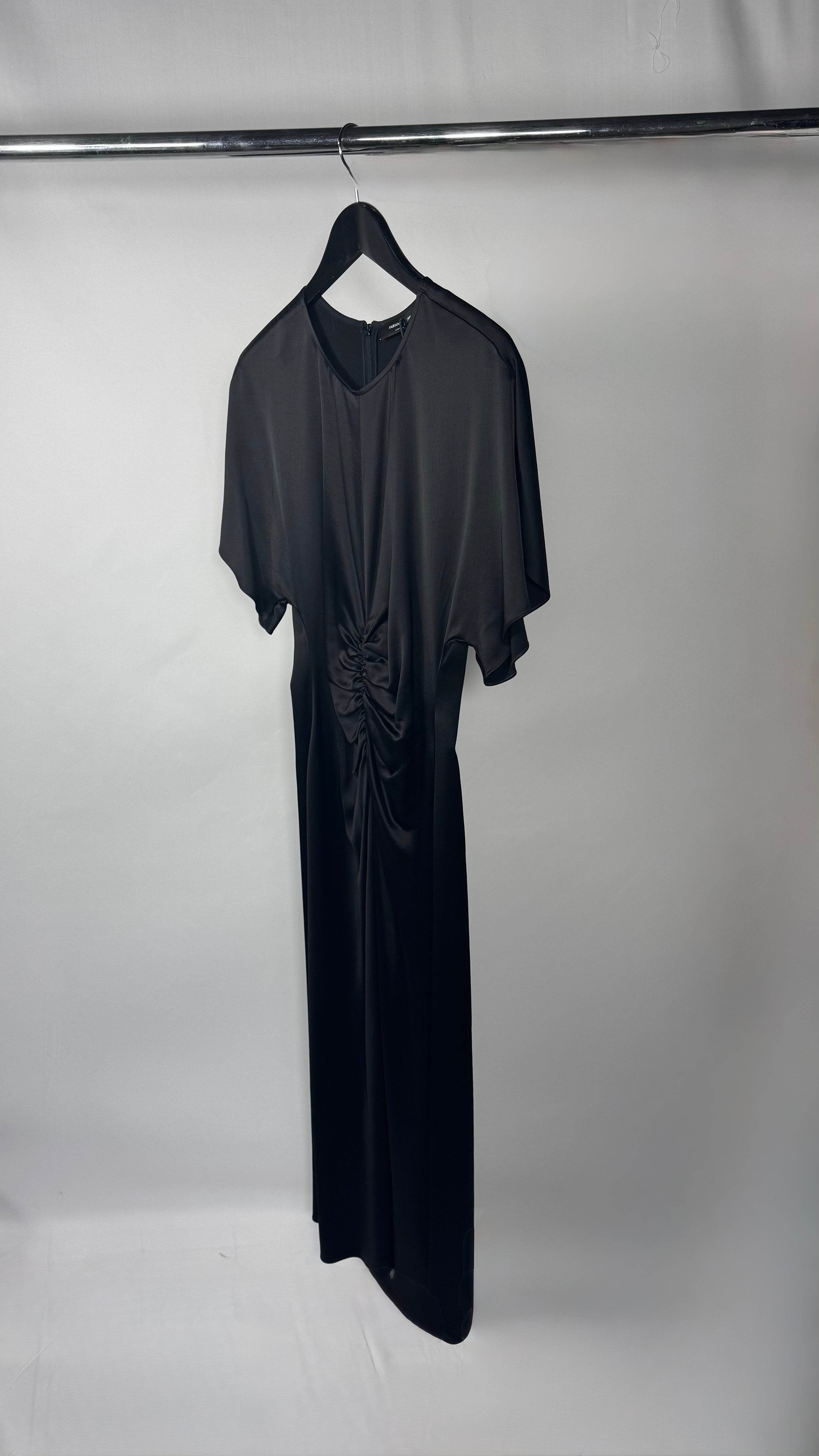 Satin Dress with Ruching